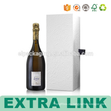 Caja de empaquetado de papel del vino blanco de sellado del oro de la botella acanalada